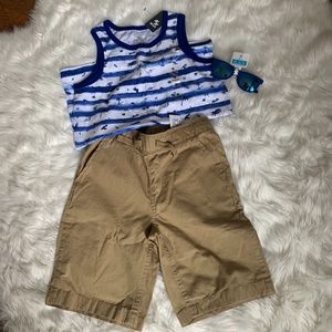 Childrens Place Top Bottoms & Sunglasses - Size 7